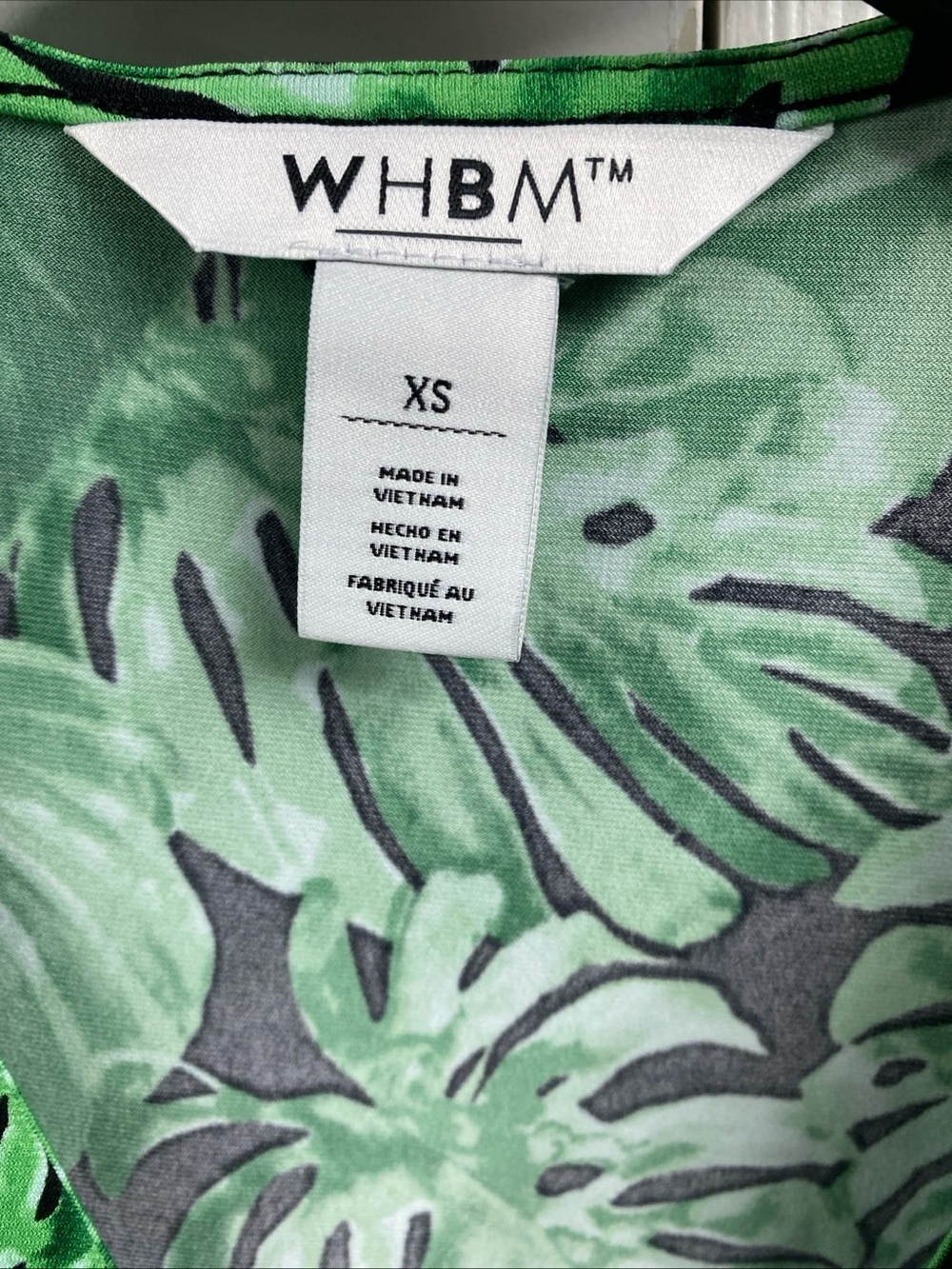 White House Black Market Orchid Palm Leaf Ruffle Summer Romper Tropical XS - Picture 4 of 9